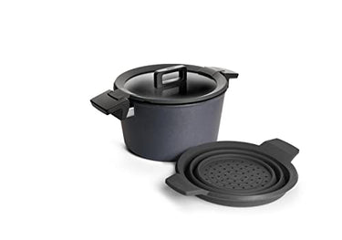 Woll Gusstopf inklusiv Deckel, Aluguss, schwarz, 24 cm, 2-Einheiten, 30 x 24 x 11.5 cm im Sale
